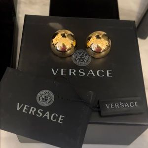 Brand New Versace Sphere Earrings & Necklace Set